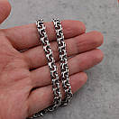 Жирна! Срібний чоловічий ланцюжок бісмарк цепочка 70 см (ширина 7 мм), фото 8