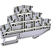 Клемма пружинна трирівнева push-in ETI ESH-EFT.2 2,5 мм2, сіра