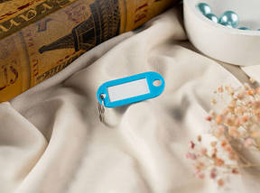 Бирка для ключів. Колір блакитний. 50мм, фото 4