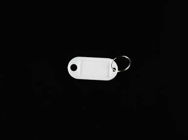 Бирка для ключів. Колір білий. 50мм