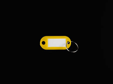 Бирка для ключів. Колір жовтий. 50мм