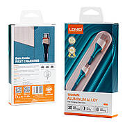 Кабель USB - Lightning LDNIO LS631 30W 1м синій