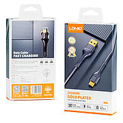 Кабель USB - Lightning LDNIO LS652 30W 2м сірий