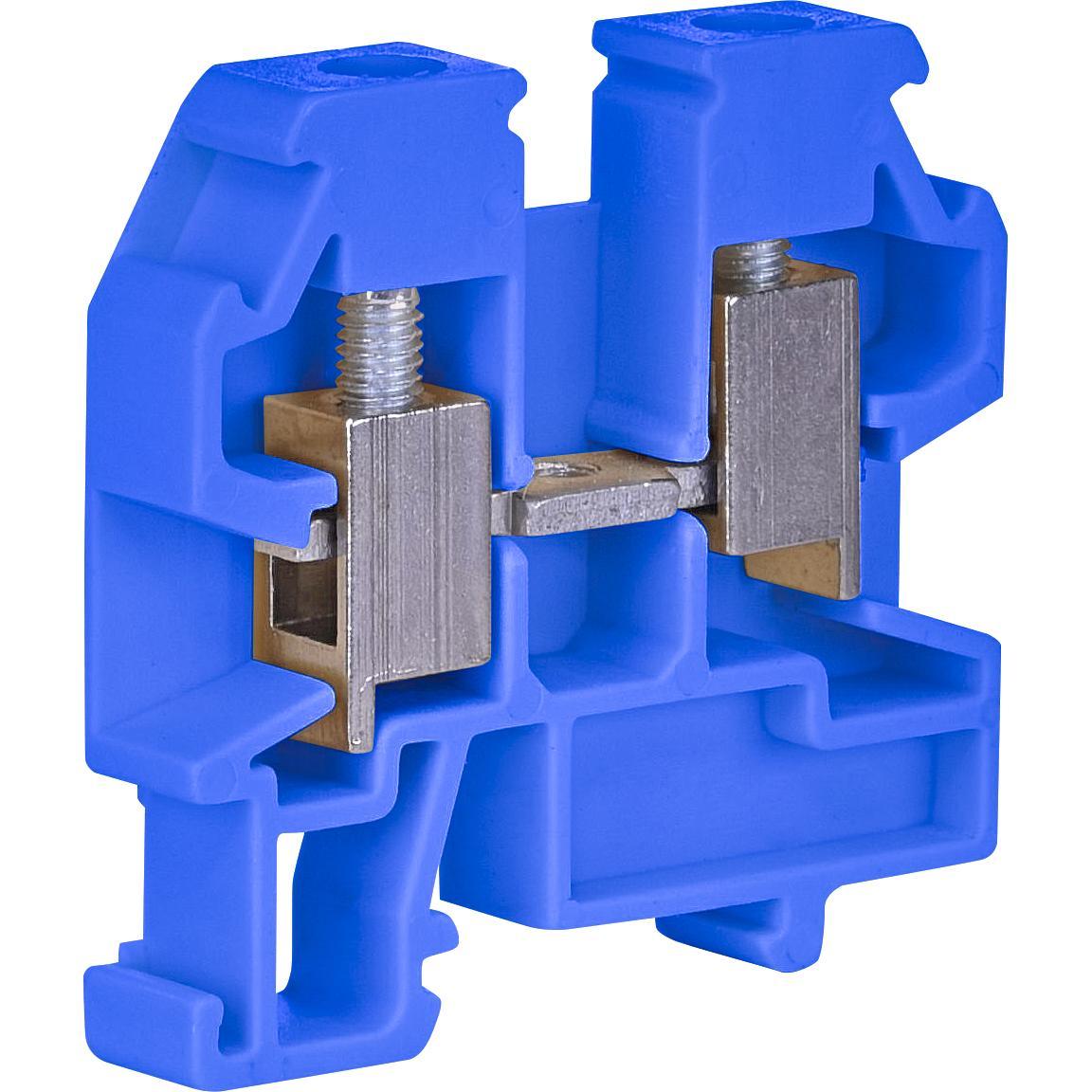 Клемка гвинтова-нейтраль ETI mini VS 2,5 PAM N 2,5 мм2, синя, фото 1