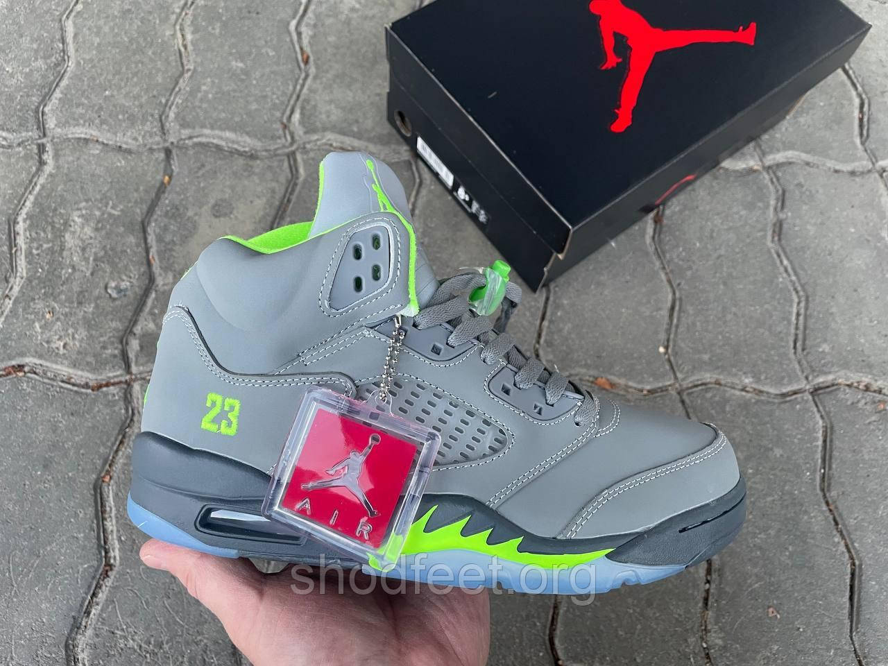Чоловічі кросівки зимові Nike Air Jordan 5 Retro Green Bean