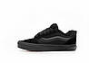 Зимові Кеди Vans Old Skool KNU Black Чорні Кросівки Ванс Олд Скул текстиль замш з хутром, фото 4