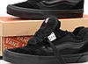 Зимові Кеди Vans Old Skool KNU Black Чорні Кросівки Ванс Олд Скул текстиль замш з хутром, фото 3