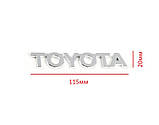 Емблема напис Toyota хром 115х20 мм (на скотчі) 7544112A00, фото 2