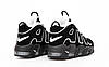 Зимові кросівки Nike Air More Uptempo Total Black Winter Fur Найк Аптемпо жіночі чорні замша з білим хутром, фото 9