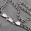 Жирна! Срібний чоловічий ланцюжок бісмарк цепочка 70 см (ширина 7 мм), фото 10