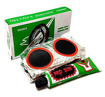 Аптечка Red Sun RS0024 для ремонту велокамер і шин, клей, латки, ремкомплект.Хіт!.Хіт!