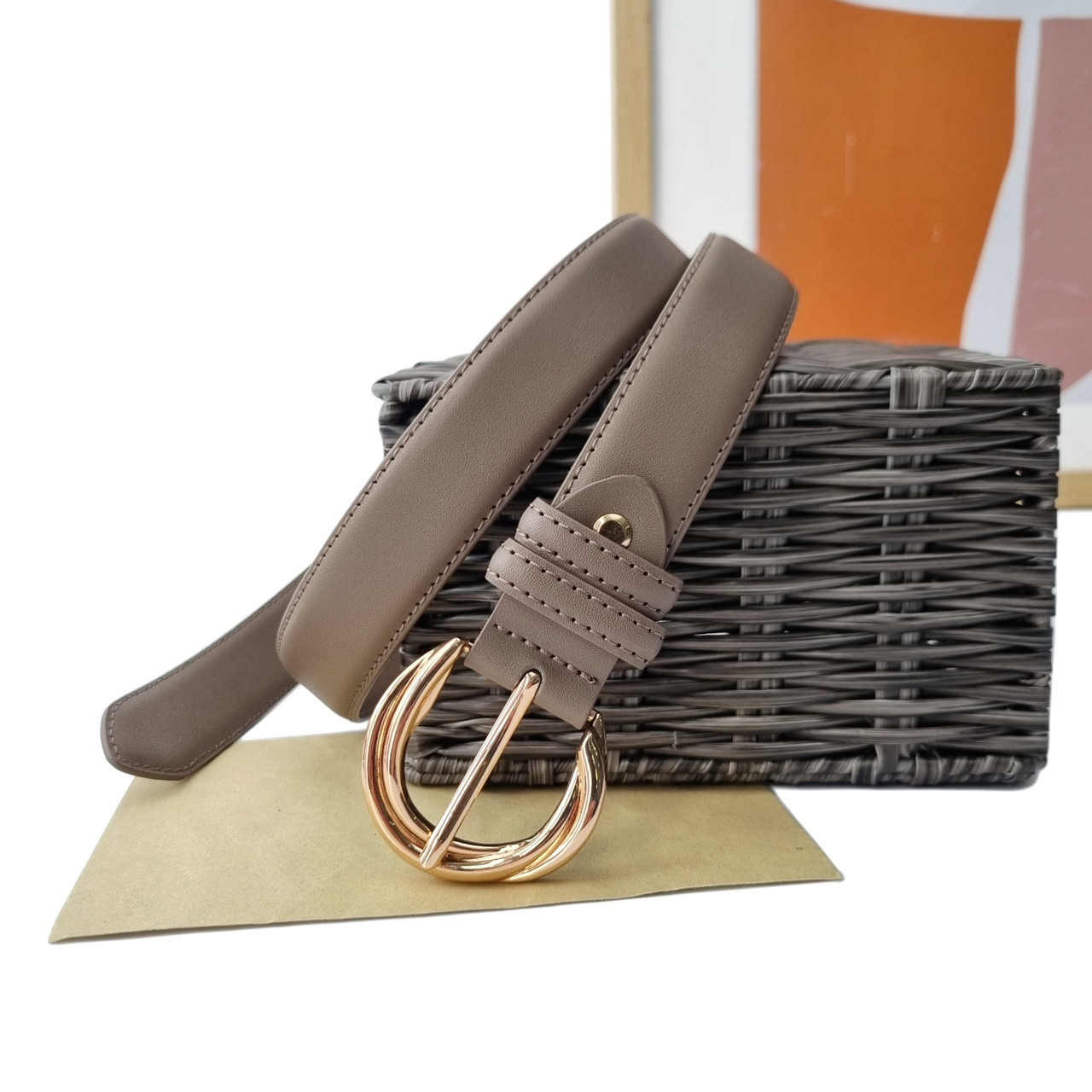 Жіночий ремінь натуральна шкіра бежевий Арт.К1-30-3-15 Lers (Україна)