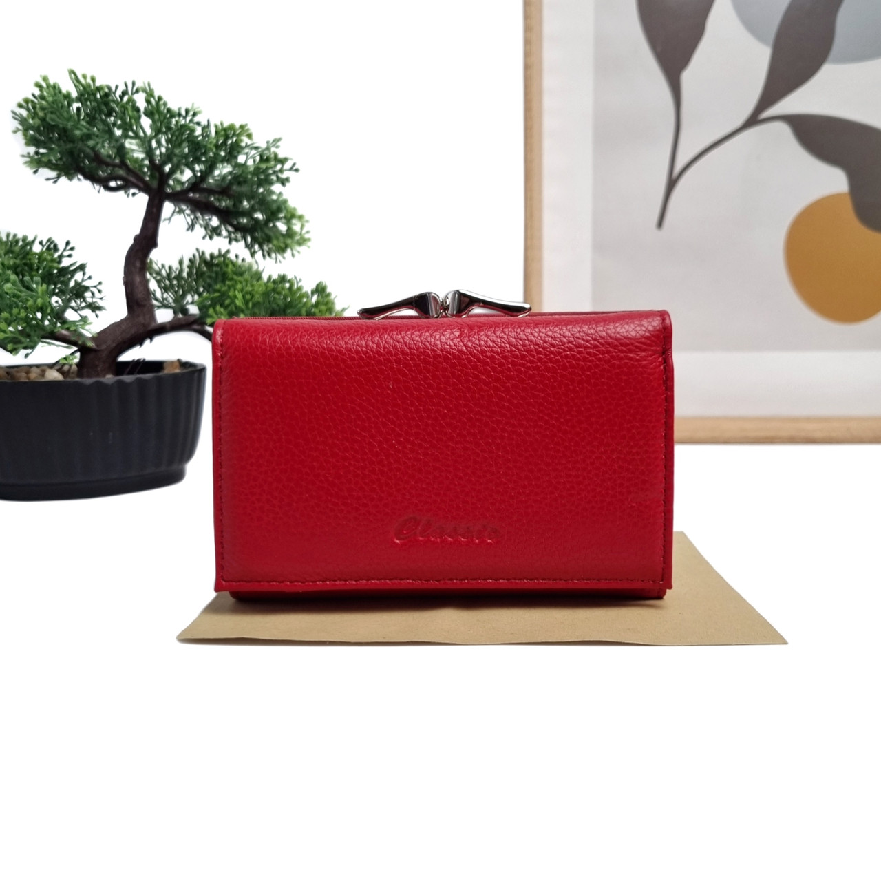 Гаманець жіночий натуральна шкіра червоний Арт.2202-9406-1 red GENUINE LEATHER (54)
