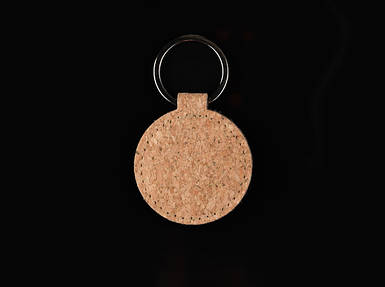 Брелок для ключів корковий з кільцем. 32мм 50мм