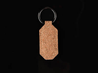 Брелок для ключів корковий з кільцем. 32мм 68х33мм