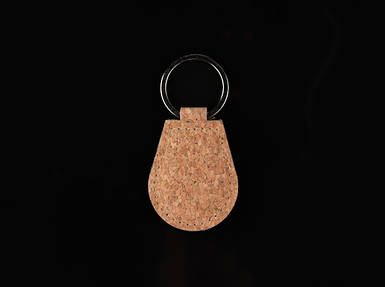 Брелок для ключів корковий з кільцем. 32мм 58х42мм