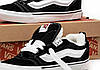 Зимові кеди Vans Knu Skool Black White Winter чорно-білі на хутрі Ванс КНУ замшеві, фото 8