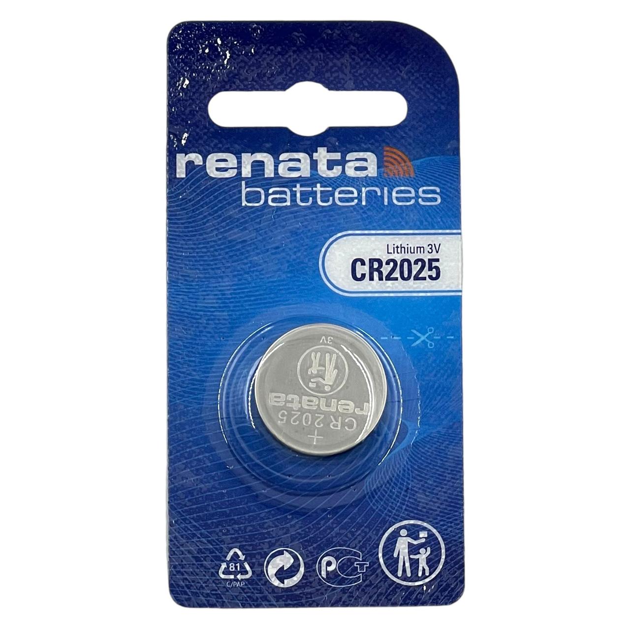 Батарейка літієва Renata CR2025 Lithium 3V дискова таблетка