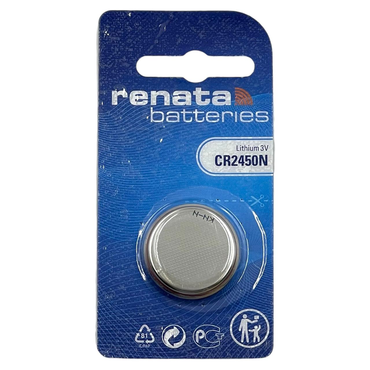 Батарейка літієва Renata CR2450 Lithium 3V дискова таблетка