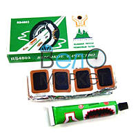 Аптечка Red Sun RS4803 для ремонту велокамер і шин, клей, латки, ремкомплект.Хіт!.Хіт!