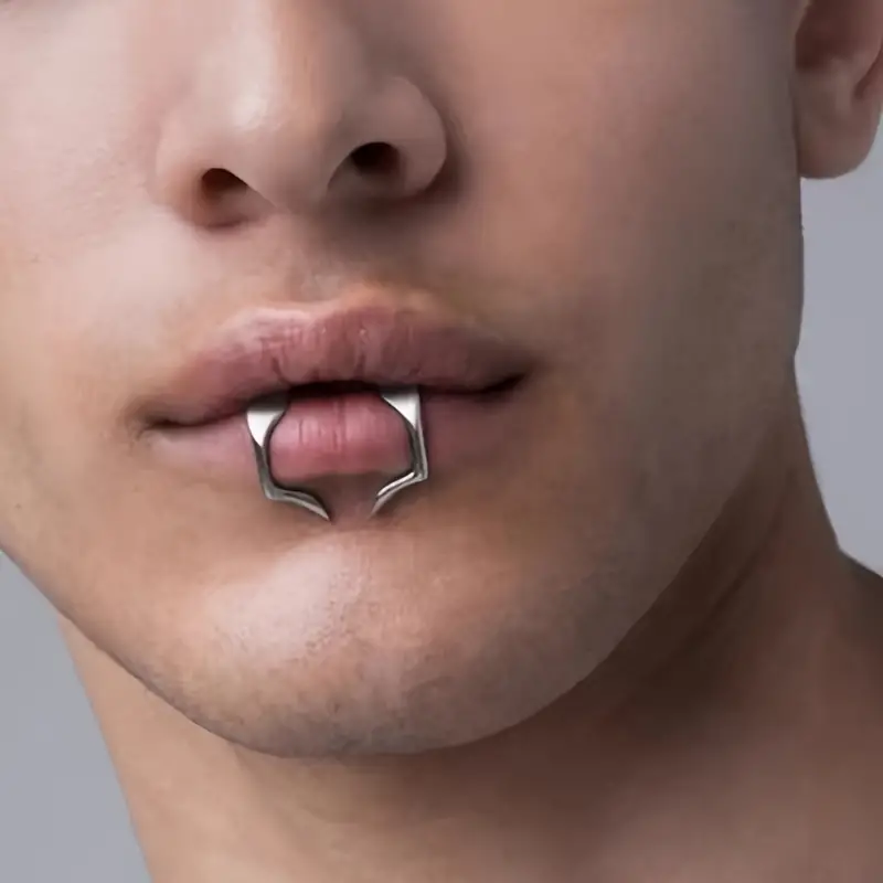 Пірсинг на губу без проколу  подвійний кафф