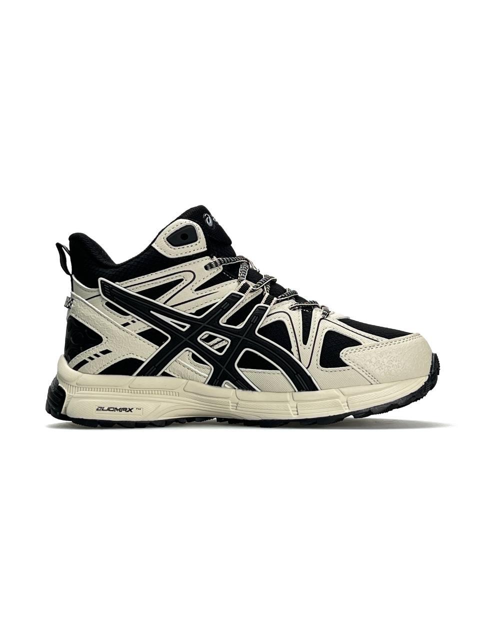 Жіночі зимові кросівки ASICS Gel-Kahana 8 Beige Black Fur, кеди Асикс шкіра текстиль на хутрі 37, фото 1