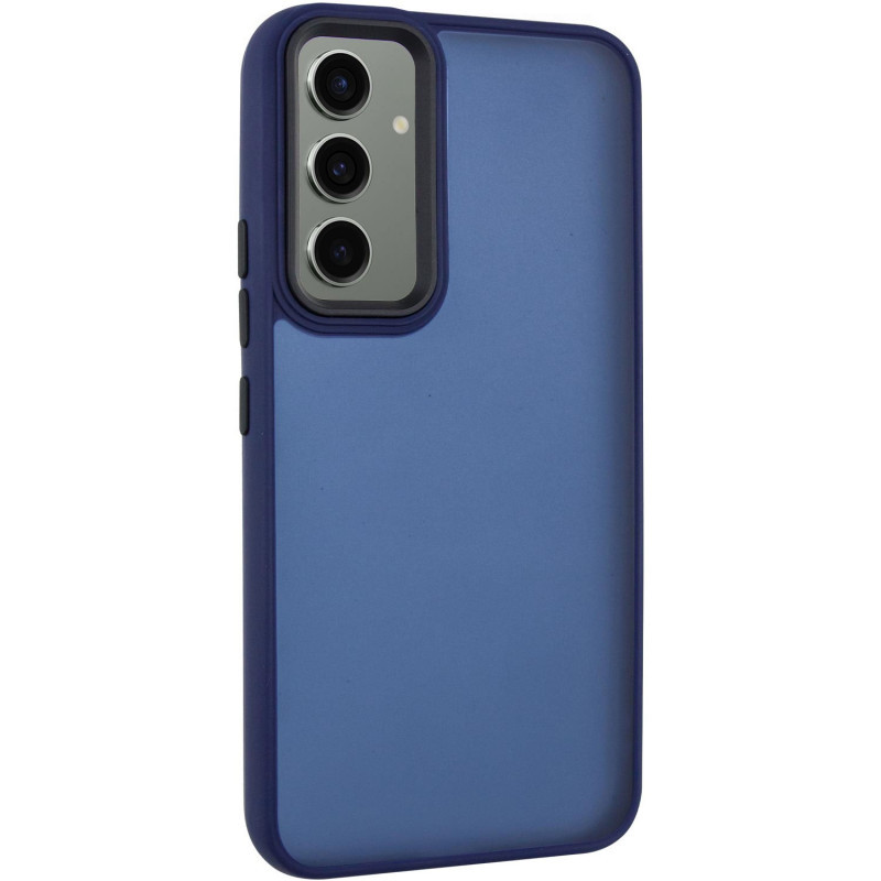 Двокомпонентний чохол TPU+PC Lyon frosted для Samsung Galaxy S25 | Navy Blue