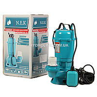 Фекальний дренажний насос NEK WQD/P 233 AL, 2,6kw. із поплавцем та подрібнювачем для вигрібних ям