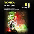 Світлодіодна гірлянда Роса 5м батарейки 50 LED зелений дріт мультиколор, діодна нитка крапля для декору, фото 4
