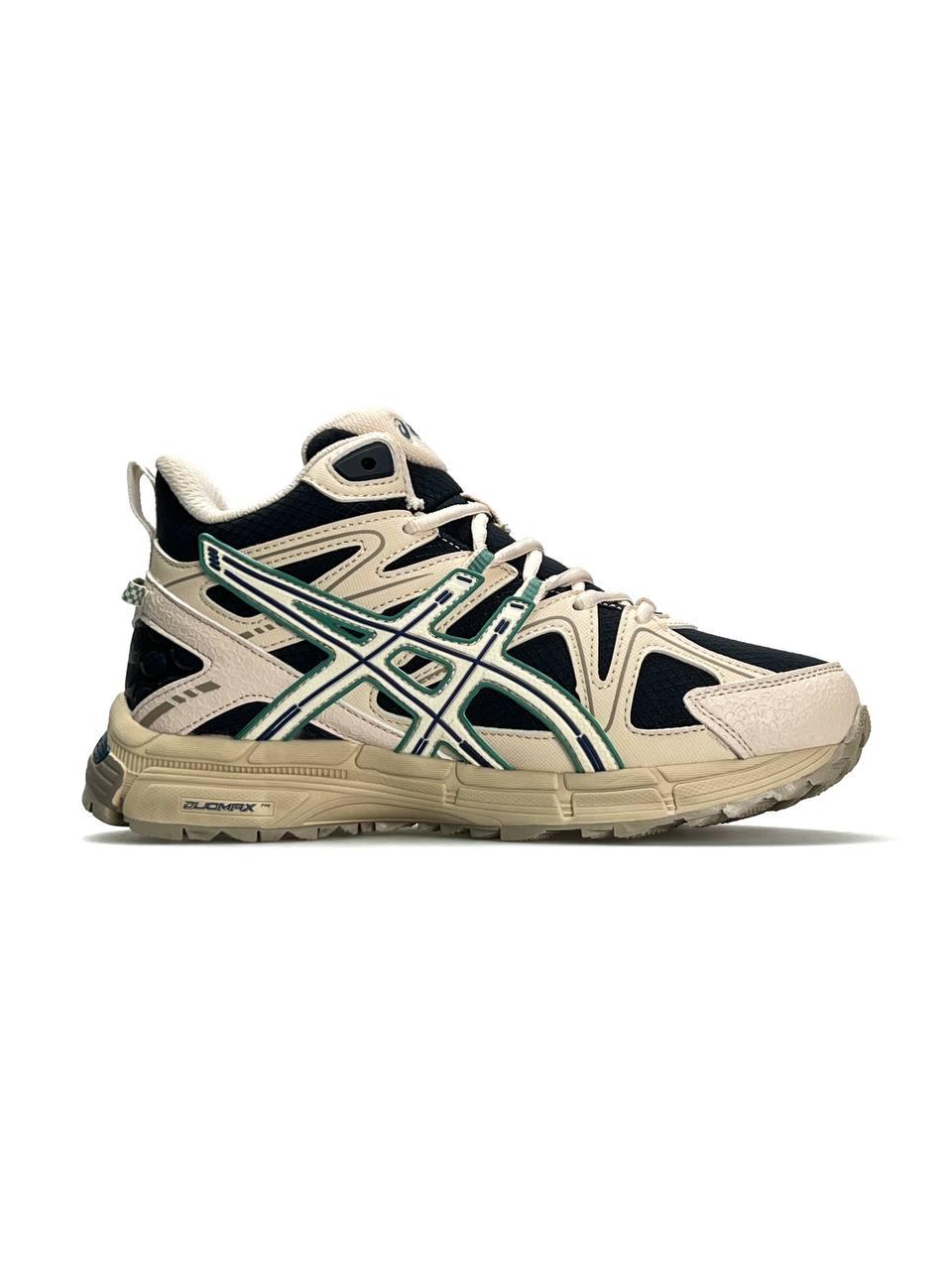 Жіночі зимові кросівки ASICS Gel-Kahana 8 Beige Green Fur, кеди Асикс шкіра текстиль на хутрі. 37