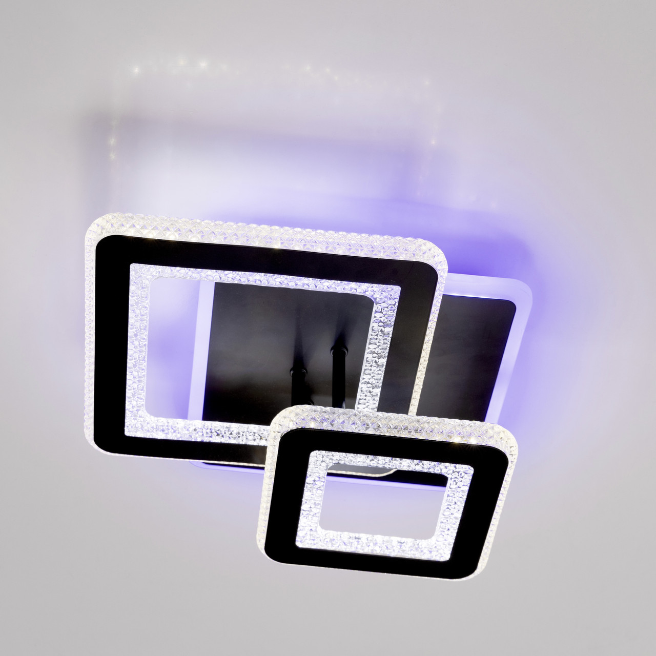 Чорний квадратний LED-люстр 108 Вт для приміщень до 18 м², фото 1