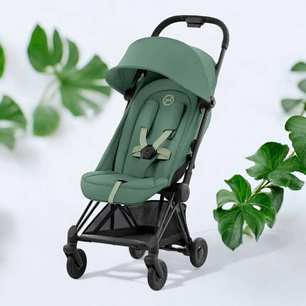 Коляска прогулянкова Cybex Coya Matt Black Leaf Green, фото 1