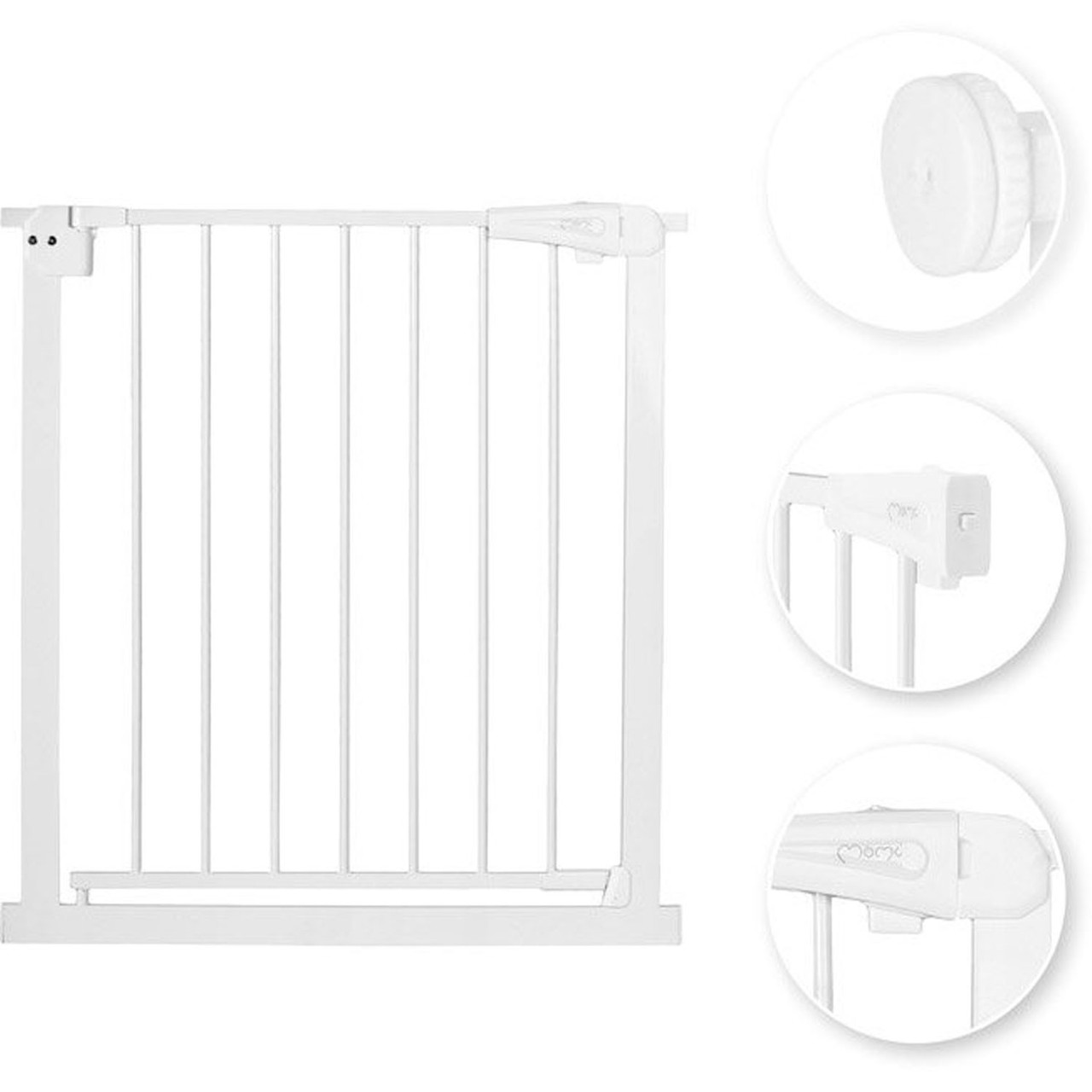 Огородження захисне для проходу MoMi PAXI White (поліестер, максимальне навантаження 27кг) Біле, фото 1