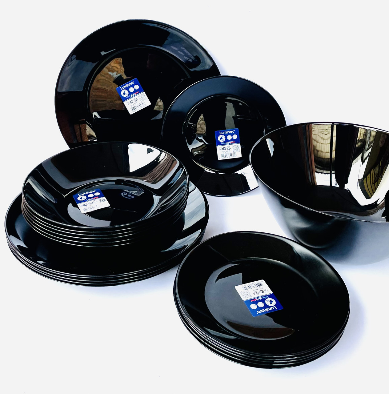 Сервіз столовий Luminarc Zelie 19 предметів (тех тара) чорний