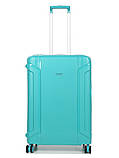 Набір валіз Франція (L M S-3шт) поліпропілен бірюза/Airtex 645, фото 3