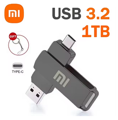 Флешка xiaomi 1 ТБ, usb 3.0, type c, micro usb BLACK