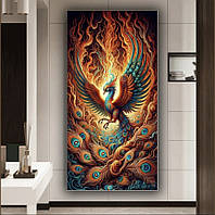 Набір алмазного живопису зроби сам із візерунком золотий фенікс 20*40 см