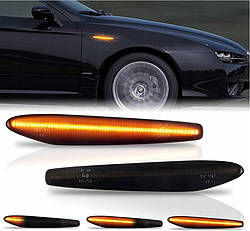 Повторювач повороту Alfa Romeo Brera 2005-2011 Альфа Ромео Брера (2шт динамічні чорні ЛЕД)