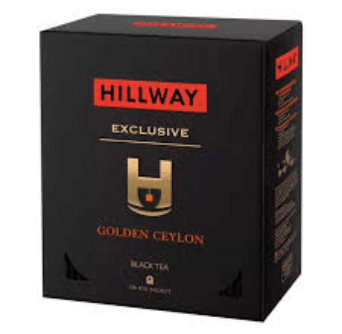 Чай чорний HILLWAY EXCLUSIVE цейлонський Golden Ceylon 100 пакетиків* 2 гр. (Хілвей), фото 1