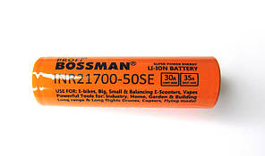 Акумулятор Bossman Profi 5000mAh 21700 Li-Ion 30A/35A 3.7V для авто та ДБЖ