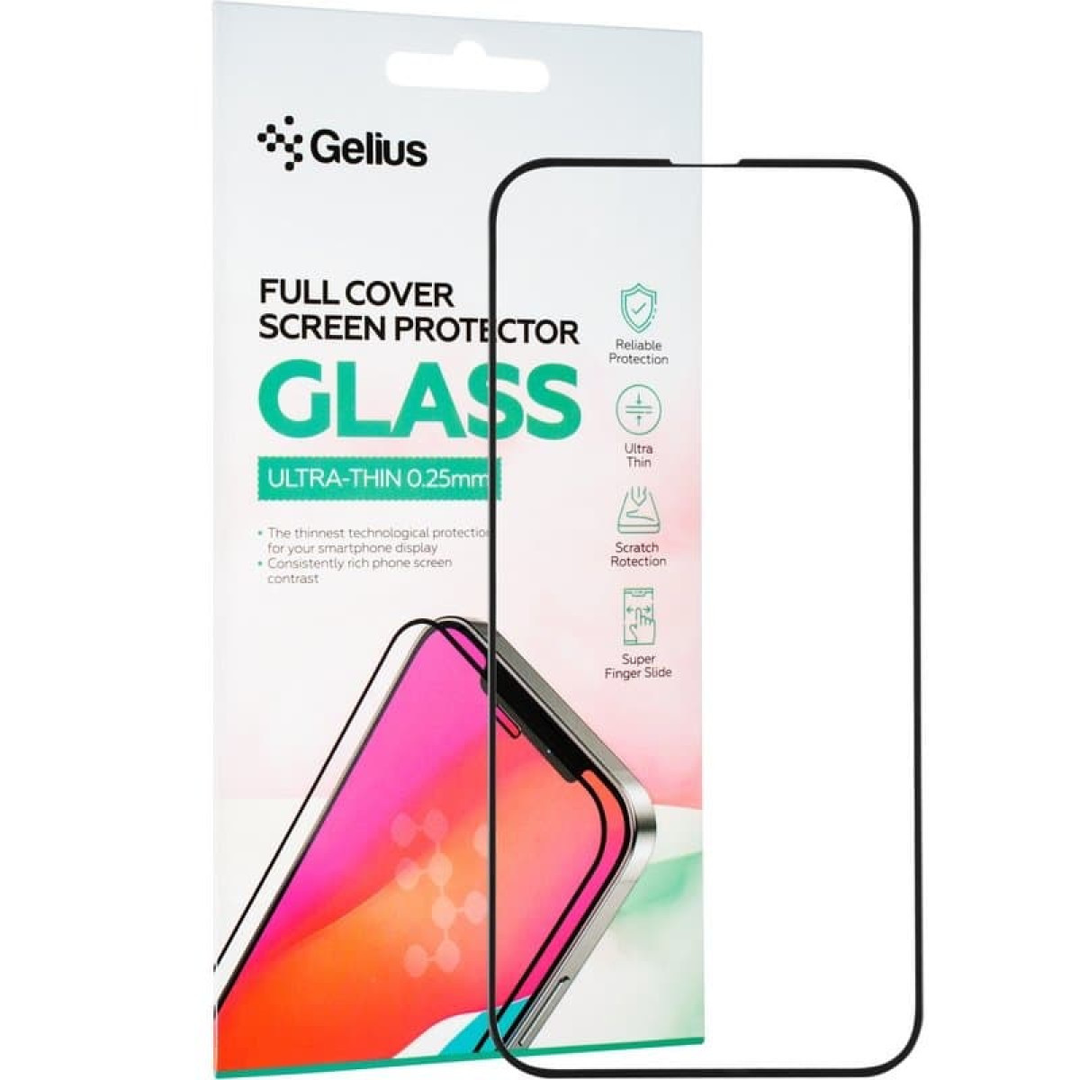 Захисне скло Gelius iPhone 16 Pro Max Full Cover Black, фото 1