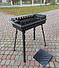 Мангал кований лофт 3 з поличкою, фото 2