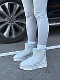 Уги зимові жіночі UGG сірі шкіряні 36 37 38 39 40 41, фото 7