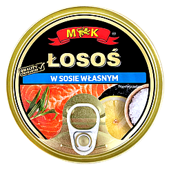 Лосось у власному соусі МК МК losos w sosie wlasnym 160g 12шт/ящ (Код: 00-00005826)