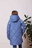 Тепла слінгокуртка 3в1 "Congo" з двома вставками для вагітних, блакитна, фото 6