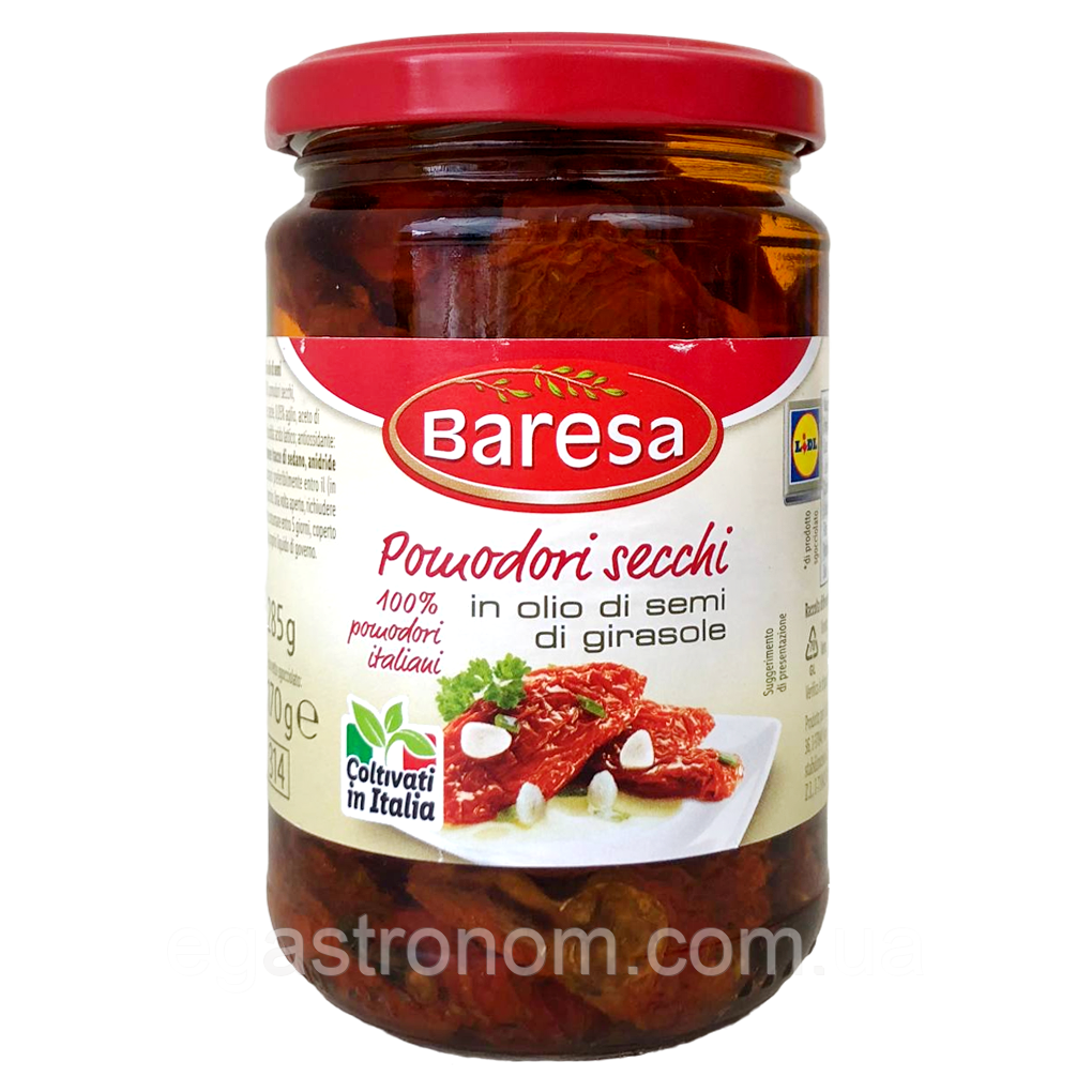 Помідори в'ялені Бареса Baresa 170/285g 12шт/ящ (Код: 00-00000159)