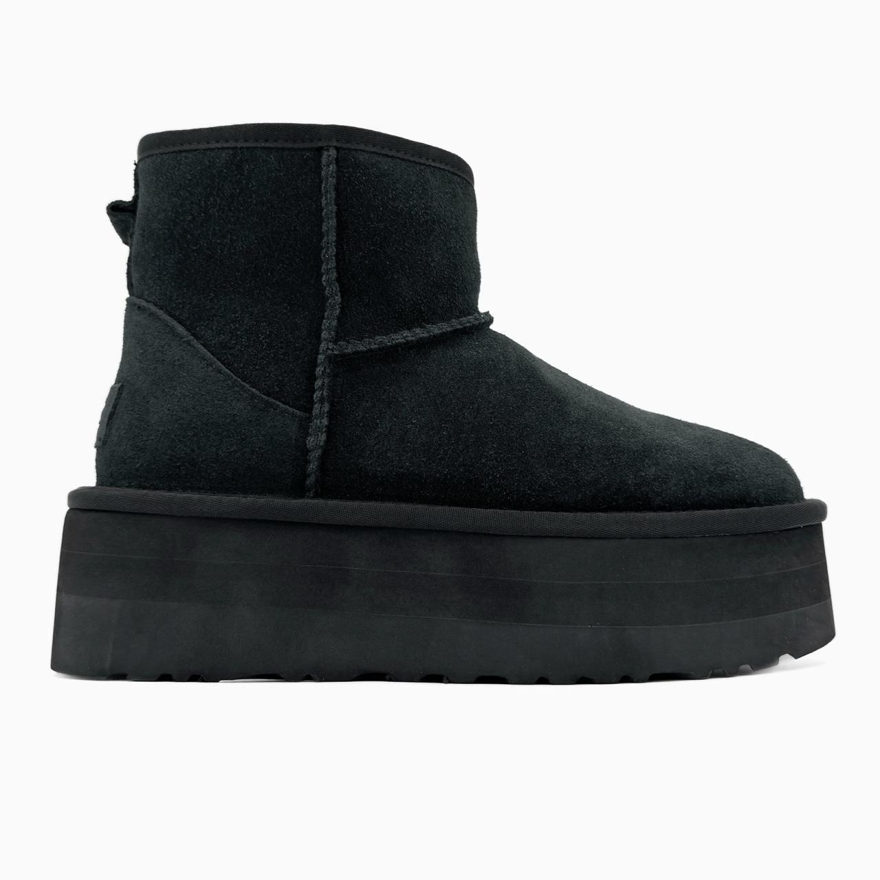 Зимові Жіночі Черевики UGG Mini Black Platform | чорні на платформі, розміри 36–41