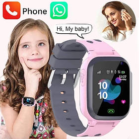 Дитячий смарт годинник з сим картою, відстеженням Рожеві Smart Baby Watch Розумний годинник для дівчинки
