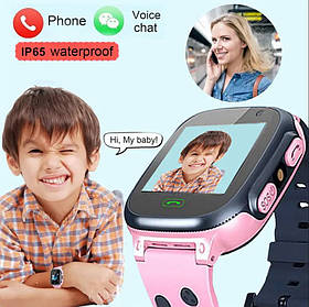 Дитячий смарт годинник з сим картою, відстеженням Блакитний Smart Baby Watch Розумний годинник для хлопчика