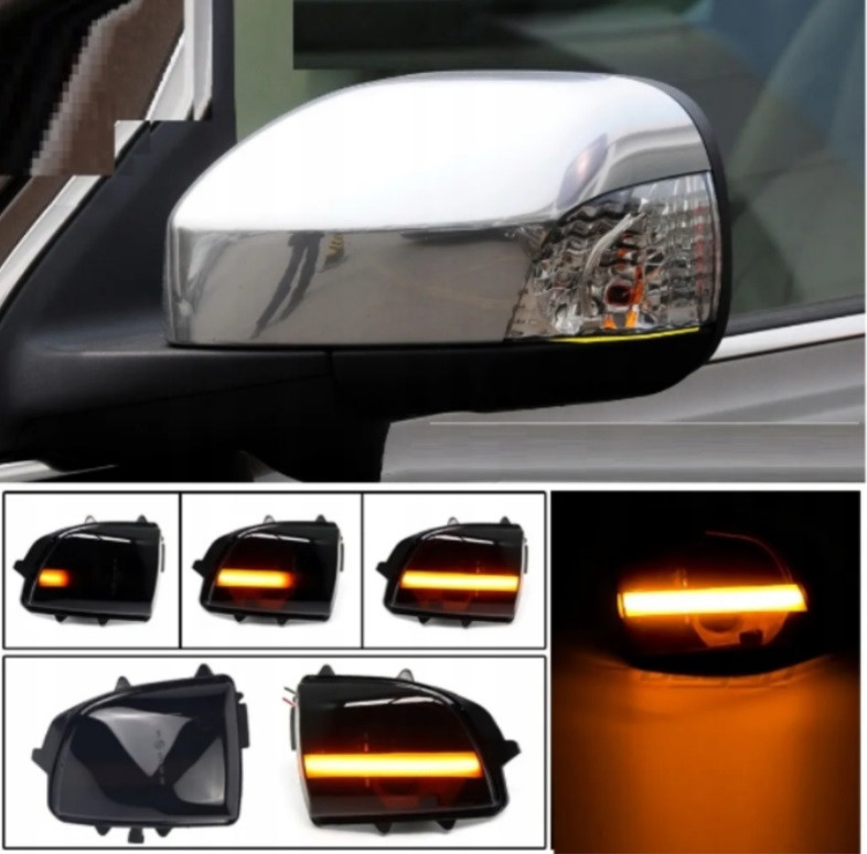 Повторювач повороту Volvo XC70 2008-2012 на дзеркалі Вольво ХЦ70 (2шт динамічні чорні ЛЕД), фото 1